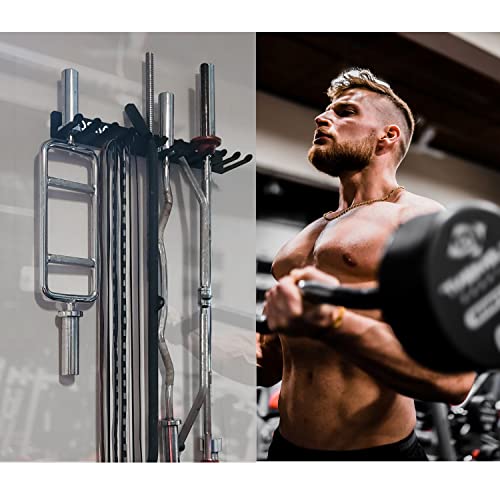 Poskad Multi-Purpose Gym Storage Rack,8 OR 12 Hook Heavy-Duty Steel Gym Organizer Wall Mount Hanger for Home and Pro, Gym Accessory Storage Resistance Bands,Jump Ropes,Lifting Belt,Barbells.