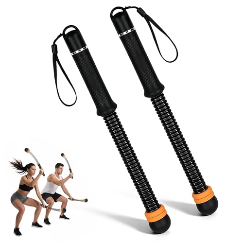 TOMSHOO 2PCS Ropeless Battle Ropes Portable Weighted Workout Ropes for HIIT Arm Exerciser Rope Cordless Home Gym Equipment for Men & Women