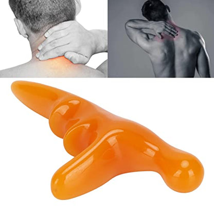 T Bar Resin Acupressure Massage Stick - Trigger Point & Deep Tissue Relief Tool - Portable Muscle Relaxation for Neck, Back, Stiffness, & Fatigue Relief