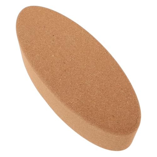 Cork Yoga Blocks Set, High-density Oval Shape Balance Blocks, Soft Natural Cork Material for Pilates, Stretching, and Home Workout Fitness Accessories for Men and Women