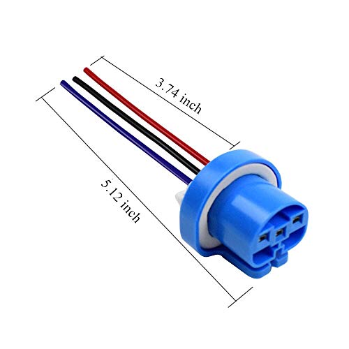 Alla Lighting P29t Base 9004/9007 Socket Female Adapter High Temp Wiring Harness Wire Replacement HB1 HB5