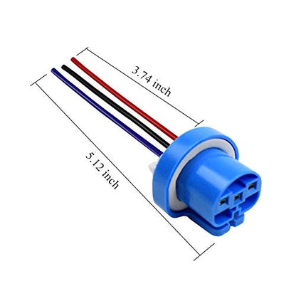 Alla Lighting P29t Base 9004/9007 Socket Female Adapter High Temp Wiring Harness Wire Replacement HB1 HB5
