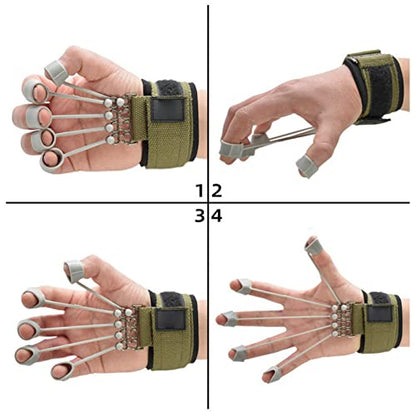 Finger Exerciser, 20Lb/40Lb Hand Grip Strengthener, Hand Strengthener Finger Band Guitar Finger Stretcher Hand Yoga Equipment for Forearm, Arthritis, Carpal Tunnel (Green 20 lbs)