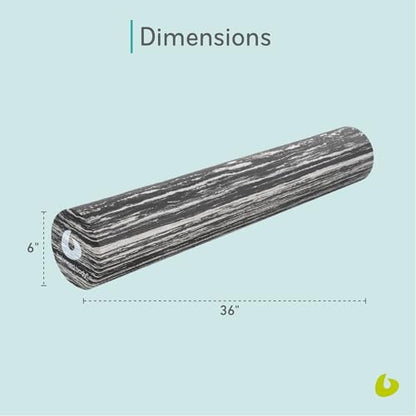 Balanced Body Magic Roller - Muscle Release Tool for Post-Pilates Workout or Physical Therapy, Stretching Tool, Swirlie Gray - color: Swirlie Gray