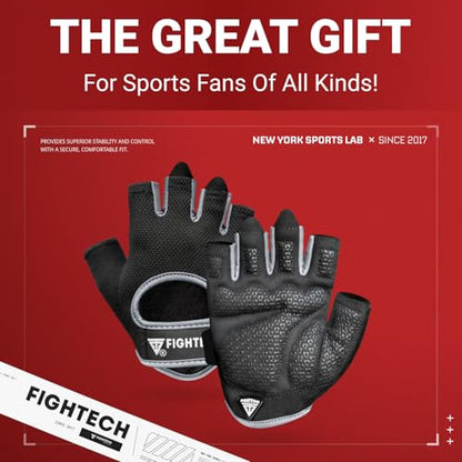 Workout Gloves for Men and Women, Fingerless Weight Lifting Gloves with Cushioned Palms, Gym Gloves for Exercise Fitness Training Climbing Cycling, Breathable and Lightweight - size: Large