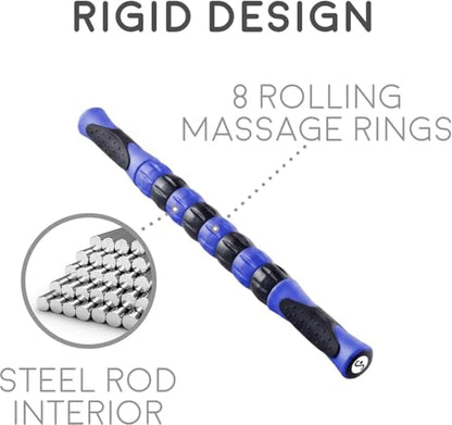 Body Back Buddy Classic Blue & Massage Stick Bundle for Muscle Pain Relief - color: Blue