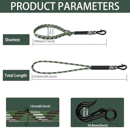 Camouflage Swing Ropes, Heavy Duty Straps with Comfort Grip & Snap Hooks for Outdoor Tree Swings, Hammocks, and Aerial Yoga (47"-1pack)