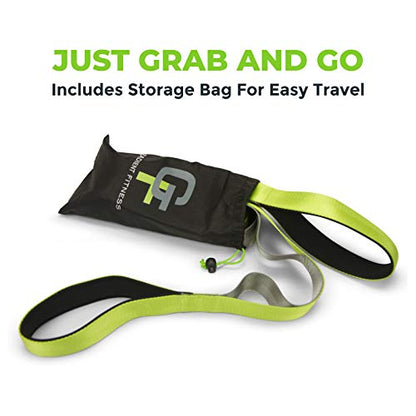 Stretching Strap for Physical Therapy, 12 Multi-Loop Stretch Strap 1.5" W x 8' L, Neoprene Handles, Physical Therapy Equipment, Yoga Straps for Stretching, Leg Stretcher.