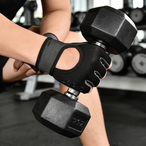 Men & Women Breathable Workout-Glove - UV Protection Fingerless Gym Gloves for Fitness Rowing Cycling