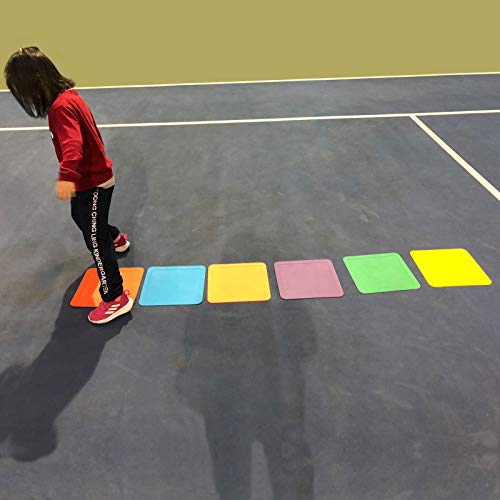 12inch Flat Square Spot Marker Multi-Color Exercise Kids Floor Playmat