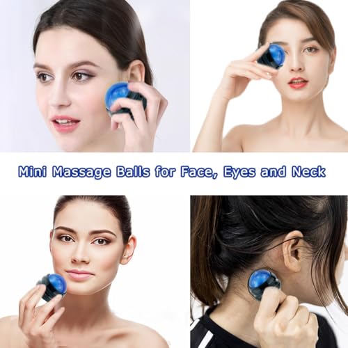 Massage Ball Roller Set– Ice Cold and Hot for Deep Tissue and Sore Muscle Relief of Stiffness and Stress, Body, Neck, Back, Face, Eyes,Plantar, Foot