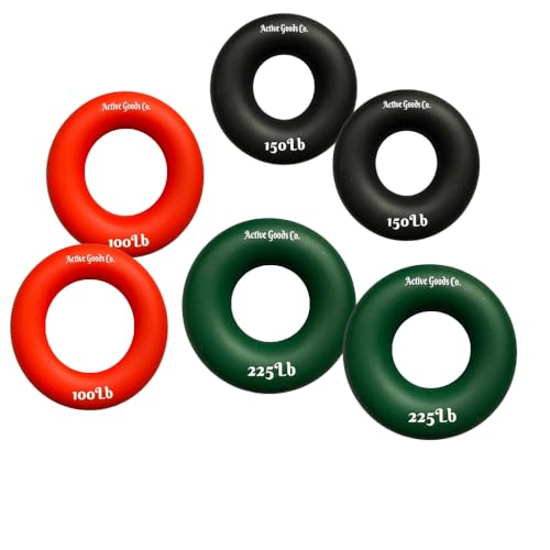 Hand Exerciser - PROFESSIONAL GRADE, Set or Single, Different Sizes. Visit to see more! Bague classique en silicone parfaite pour améliorer la force, la puissance et la vitesse dans les poignets. - size: 8 Set - 100-100-150-150-225-225 lb