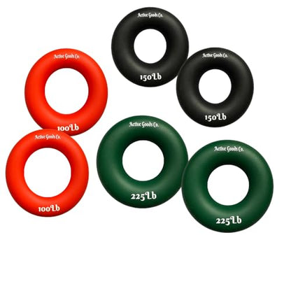 Hand Exerciser - PROFESSIONAL GRADE, Set or Single, Different Sizes. Visit to see more! Bague classique en silicone parfaite pour améliorer la force, la puissance et la vitesse dans les poignets. - size: 8 Set - 100-100-150-150-225-225 lb