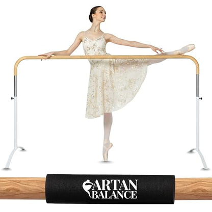 Portable Ballet Barre for Home or Studio – Adjustable Freestanding Curved Dance Bar for Kids & Adults, Ideal for Stretch, Pilates, Dance & Active Workouts White