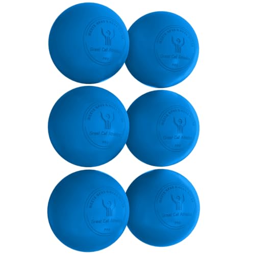 GCA Pro Lacrosse Official Game Ball NFHS College Approved Velocity 6 Pack LAX Field Tournament Rubber Practice (Blue, 6 Balls)