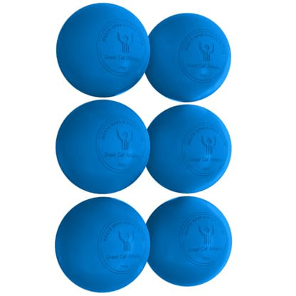 GCA Pro Lacrosse Official Game Ball NFHS College Approved Velocity 6 Pack LAX Field Tournament Rubber Practice (Blue, 6 Balls)