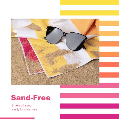 Your Choice Microfiber Beach Towel Sand-Free Quick Dry (67"x35"/60"x30") - color: R-beach Sunrise, size: Extra Large(67x35")