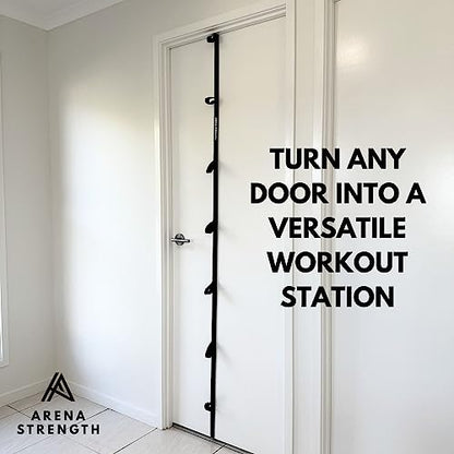 Multi Loop Door Anchor Strap for Resistance Bands - Fits Up to 9 ft Doors - Heavy Duty - Easy to Install - Full Body Home Workouts
