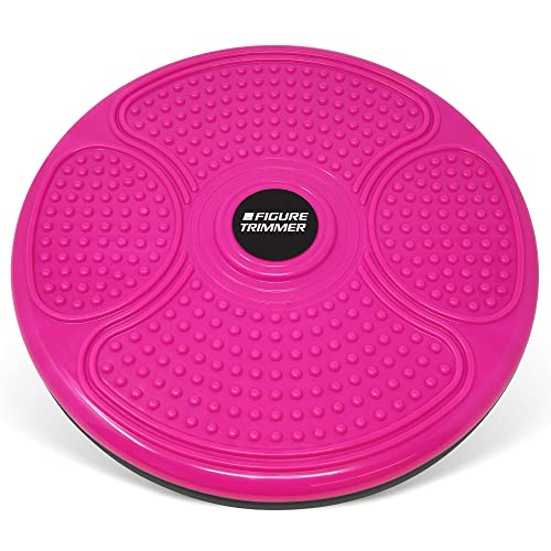 Daiwa Felicity Figure Trimmer Ab Twister Board - Waist Twister Machine for Core & Abs Exercise - Waist Twisting Fitness Tool, Dizzy Disc Twist Board for Slimming Workout & Reflexology - color: Pink