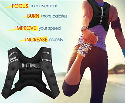 Sport Weighted Vest Cardio Strength Training Workout Equipment Body Weight Vest for Running Walking Men Women 12 or 20 lbs (not adjustable weight)