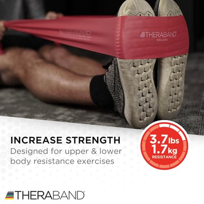 THERABAND Resistance Bands Set, Elastic Bands for Exercise & Physical Therapy, Strength Training for Upper & Lower Body Fitness