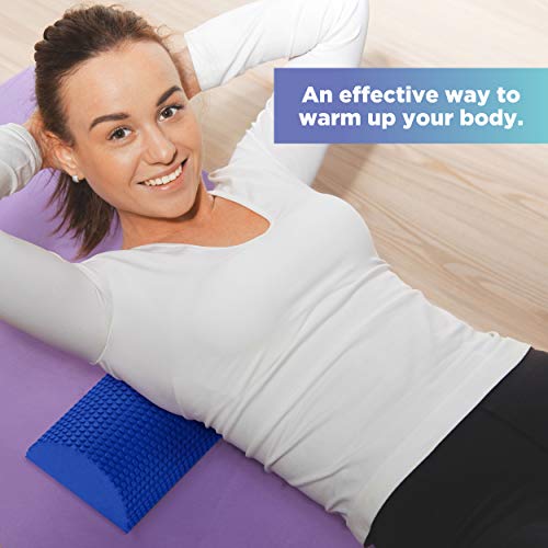 High Density EVA Foam Roller for Physical Therapy – Deep Tissue Massager with Textured Bumps for Myofascial Release & Fitness Training - Lightweight & Durable 18" Half Foam Roller – Made in the USA - size: 18" Half Roller
