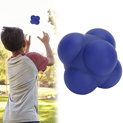 Reflex Training Ball, Massage Roller Ball Eye Coordination Speed Body Rolling with Six Hemispheres for Enhancing Your Hand‑Eye Coordination(Cobalt Blue)