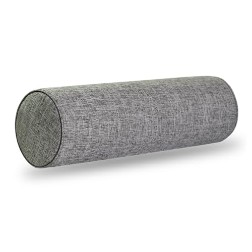 Memory Foam Cylinder Pillow - Ergonomic Cervical Pillow for Neck/Legs/Back Support, Decorative Bolster for Home Sofa/Bed, Neck Roll Memory Foam Pillows with washable cover (Metallic gray, 6x18) - color: Metallic Gray, size: 6x18