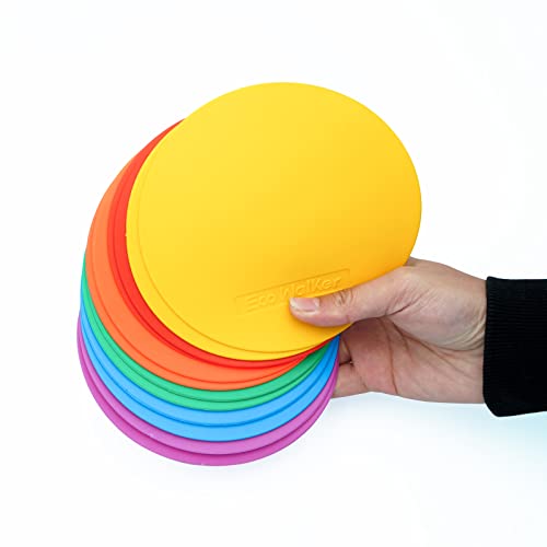 6inch Non-Skid Flat Cone Spot Markers for Sports Speed Agility Training - style: Without hole