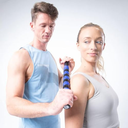 Body Back Buddy Classic Blue & Massage Stick Bundle for Muscle Pain Relief - color: Blue