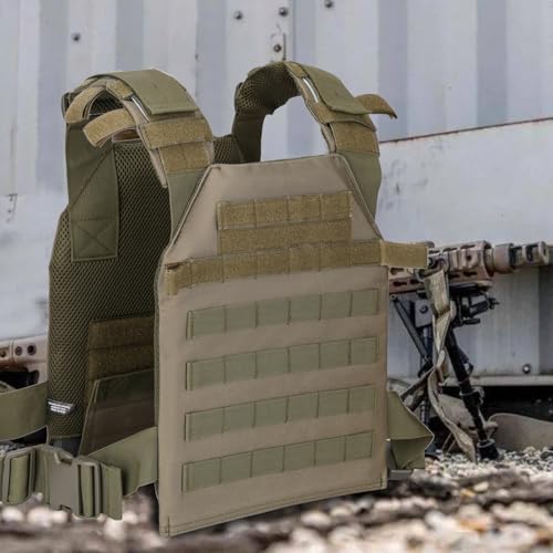 Adjustable Weighted Vest Fitness Sport Training Strength and Endurance Training,Quick Release with Molle for Running,Fitness Workouts - color: Green