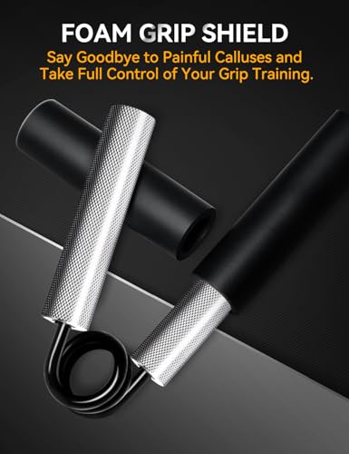 Grip Strength Trainer 4 Pack, 100LB-250LB Hand Gripper Strengthener, Non-Slip Heavy-Duty Forearm Strengthener, Hand Gripper for Muscle Building and Hand Rehabilitation Exercising with Gift Box