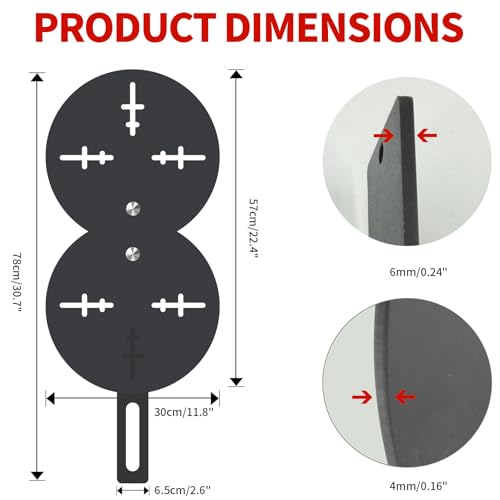Wall Ball Target | Single & Double Heavy-Duty Plates for Wall Ball Training, Medicine Ball Target for Power Cage and Racks, Gym Fitness Enhance Strength and Explosive Power
