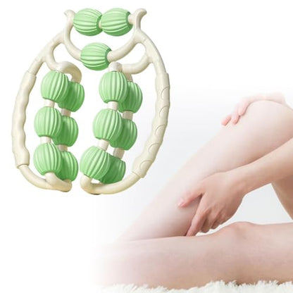 Leg Roller Muscle Massage Tool with Handheld Circular Clamps and 15 Wheels for Deep Relaxation Suitable for Runners Athletes Use