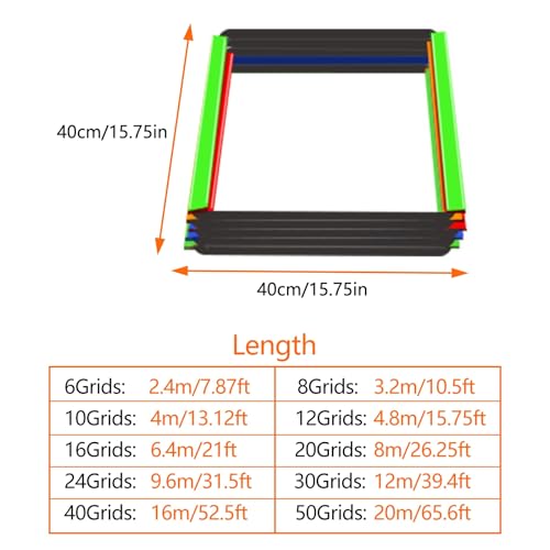 Footwork Ladder, Soccer Equipment for Training, Agility Ladder Speed Training Equipment, Foldable Instant Set-up, for Kids Athletes Indoor Outdoor Sports(50 Grids) - size: 50 Grids