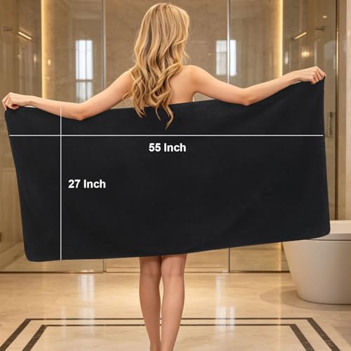 4 Pack Bath Towel Set, Waffle Bath Towel Set, Microfiber Super Soft Highly Absorbent, Sturdy Quick Drying Towels for Bathroom, Gym, Sports, Yoga (4 Piece 27" x 55", 4Purple)