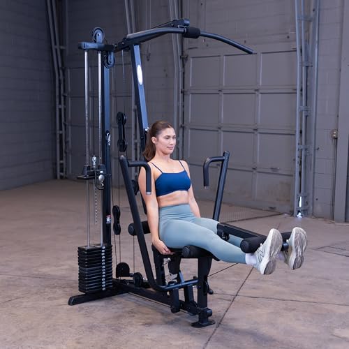 Body-Solid Powerline Adjustable Power Rack - 18-Level Strength Training Heavy-Duty Steel Frame with Safety Rods and Chin-Up Bar for Home Gym, Silver - color: Black, size: 55" x 47" x 83"