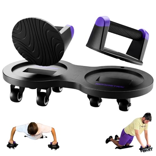Multi Slider Home Gym Workout Device – All-in-One Core Training System with Push-Up Handles, Multifunctional Ab Roller & Core Sliders for Abs, Full-Body Workout Versatility