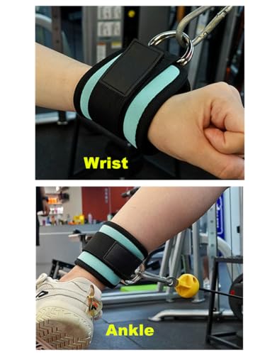 Ankle Strap for Cable Machine,1 Pair Adjustable Neoprene Padded Ankle Cuff for Leg Extensions,Glute Workouts,Gym for Women and Men