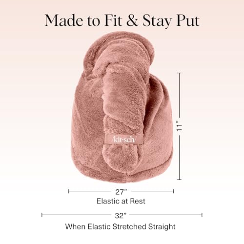 Kitsch XL Microfiber Hair Towel Wrap for Women - color: Terracotta