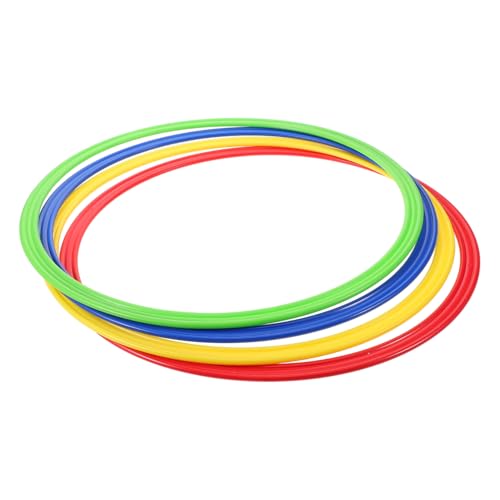Milisten 4pcs Agility Training Rings for Soccer Plastic Speed Hoops for Speed and Coordination Drills Soccer Training Equipment for Youth and Outdoor Fitness