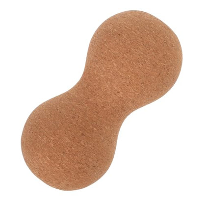 Alipis Peanut Deep Tissue Massage Ball Cork Wood Dual Mobility Massager for Muscle Relief Trigger Point Therapy Yoga Fitness and Travel