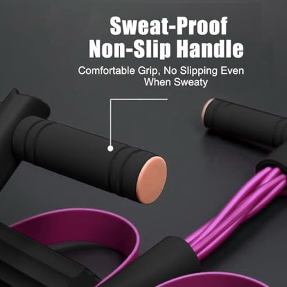 Pedal Resistance Bands with Handles, Multifunction Tension Rope for Arm, Leg, Waist and Shoulder Training