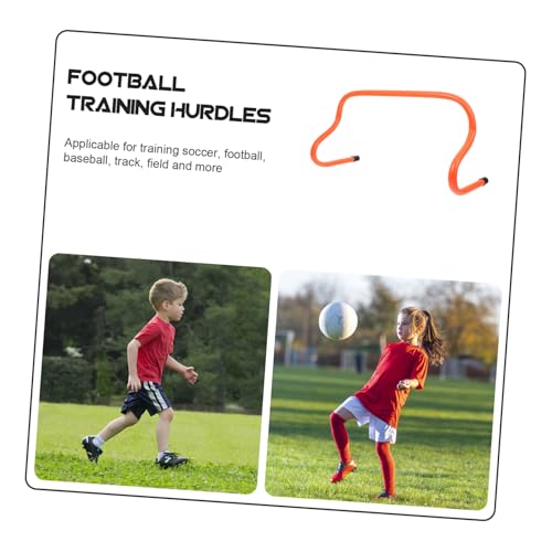 GALPADA 5Pcs Orange Soccer Agility Training Hurdles Stable Outdoor Speed Equipment for Football Baseball and Track Drills Enhance Coordination and Practice Drills