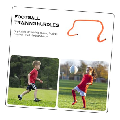 GALPADA 5Pcs Orange Soccer Agility Training Hurdles Stable Outdoor Speed Equipment for Football Baseball and Track Drills Enhance Coordination and Practice Drills