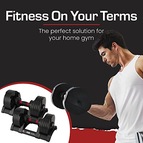Core Fitness® Adjustable Dumbbell Weight Set by Affordable Dumbbells