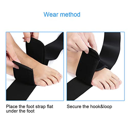 Stretching Exercise Strap, Foot Drop Plantar Ankle Training Belt, Strength Exercise Resistance Bands, 3.3 Feet Long