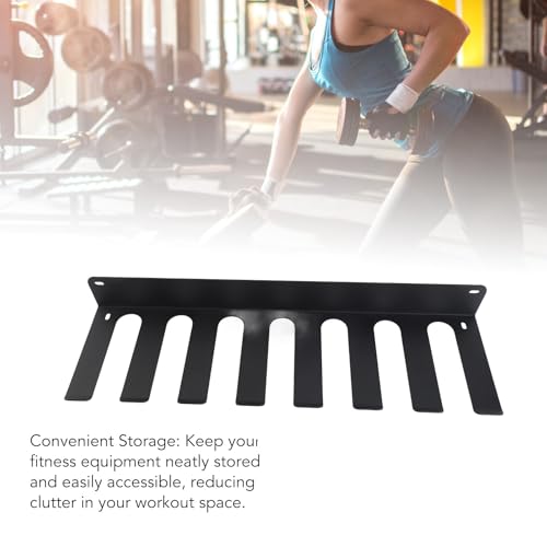 Wall Mounted Gym Hanger, Versatile Storage for Resistance Bands and Jump Ropes Gym Organizer Rack Carbon Steel 17x5x2in for Home Fitness Enthusiasts, Apartment Gyms, Workout Spaces
