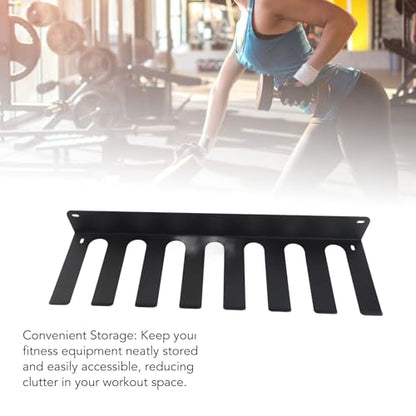 Wall Mounted Gym Hanger, Versatile Storage for Resistance Bands and Jump Ropes Gym Organizer Rack Carbon Steel 17x5x2in for Home Fitness Enthusiasts, Apartment Gyms, Workout Spaces