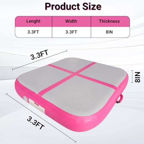 Air Mat Tumble Track, Gymnastics Mats Tumbling Track with Electric Air Pump for Home Use Cheerleading Training Kids Gym Yoga
